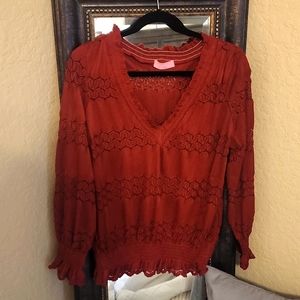 Deep red top size small